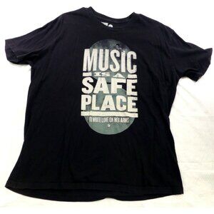 Music Is A Safe Place Black T-Shirt XL By To Write Love On Her Arms